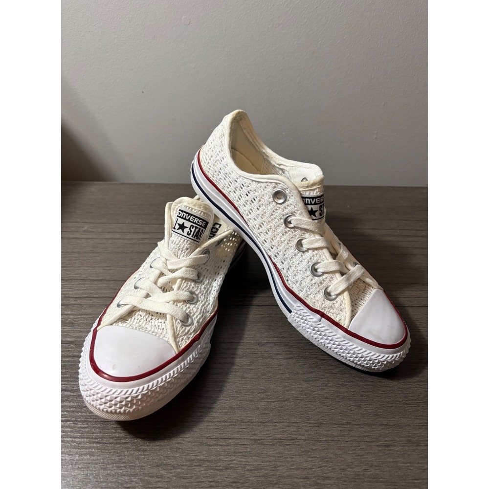 Converse All Star Crochet Knit Low Top Sneaker Size 5